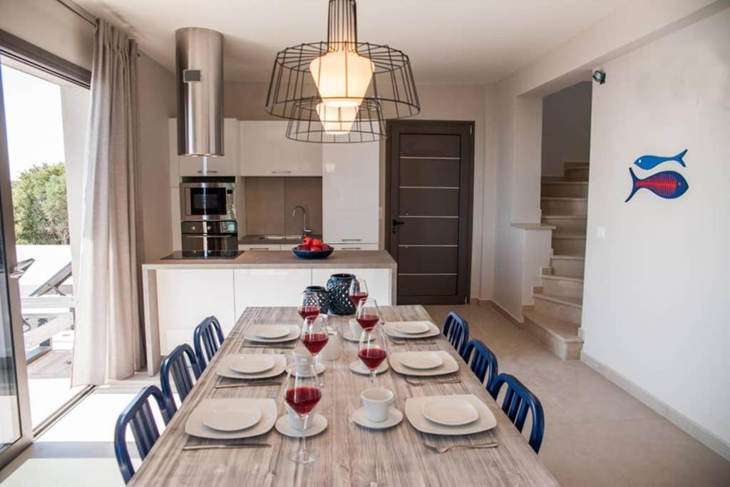 New Villa Blue With Private Pool At Trapezaki Livathos  Экстерьер фото